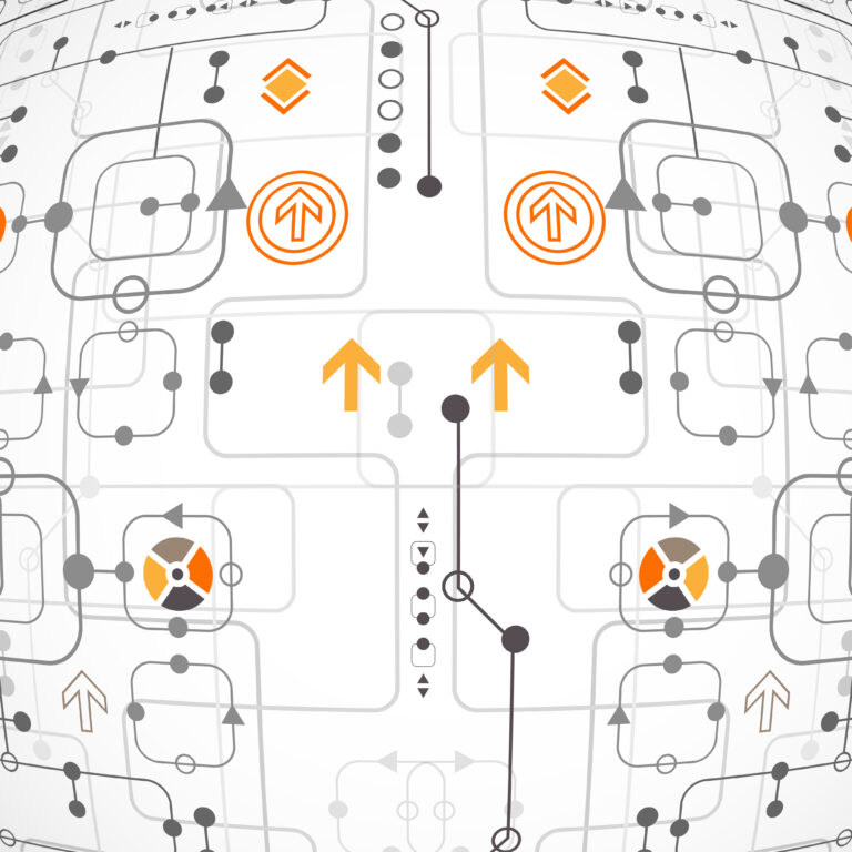 Fondo abstracto con elementos tecnológicos